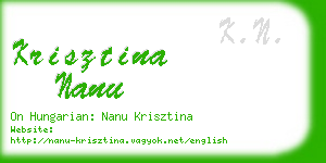 krisztina nanu business card